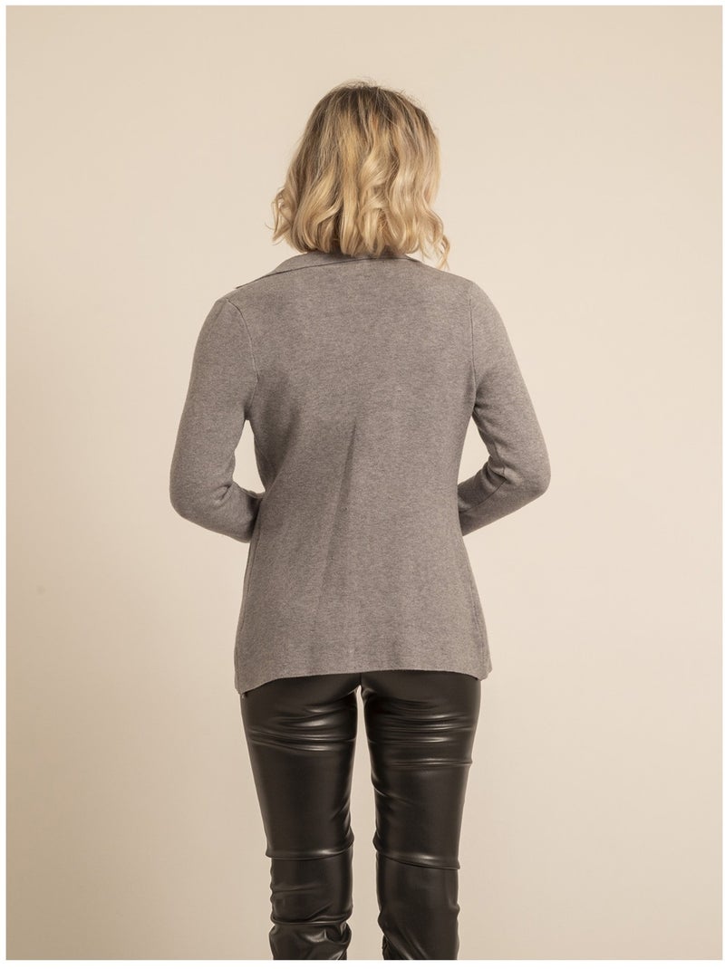 Blazer de punto UPLANA Gris - Kiabi