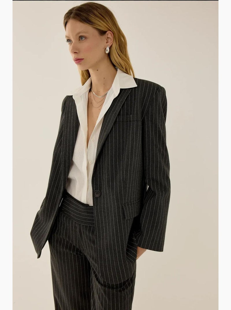 Blazer de rayas finas reece hiccup Gris - Kiabi