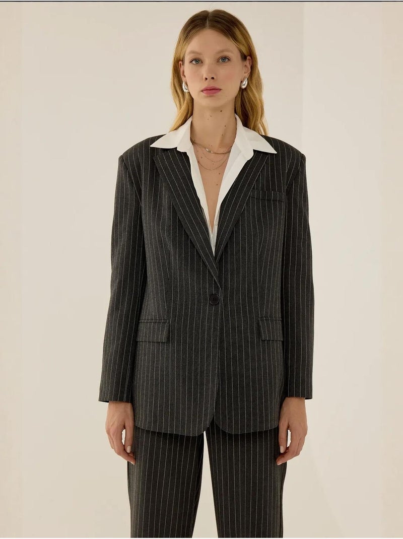 Blazer de rayas finas reece hiccup Gris - Kiabi