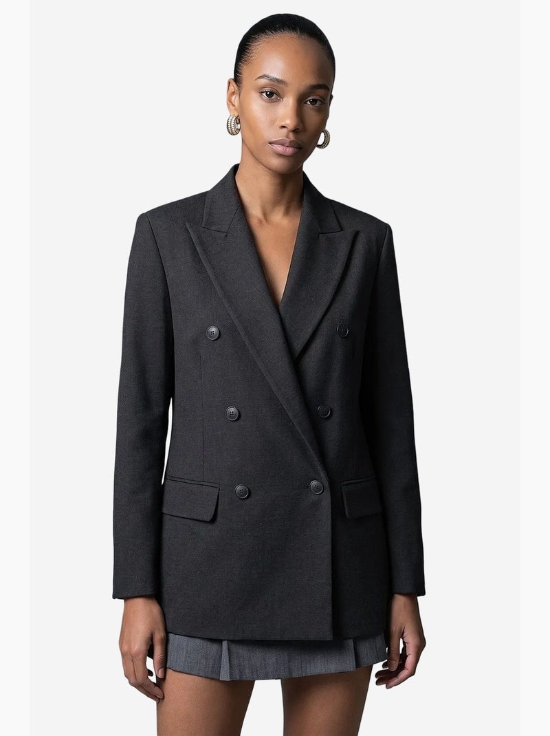 Blazer dilvin Gris negro - Kiabi