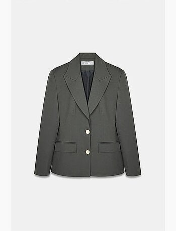 Blazer entallada de crepé con cuello chal dilvin
