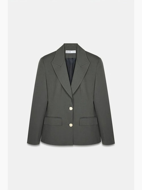 Blazer entallada de crepé con cuello chal dilvin - Kiabi