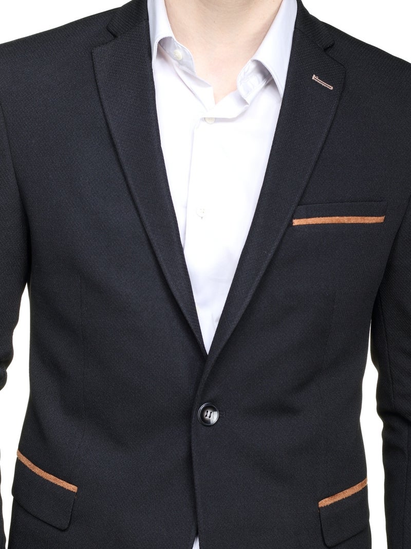 Blazer entallado Negro - Kiabi
