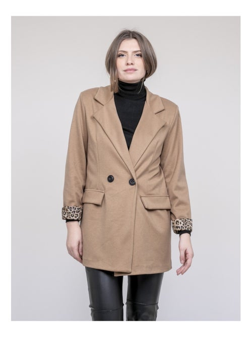 Blazer forro leopardo UVANIE - Kiabi Blazer forro leopardo UVANIE - Kiabi
