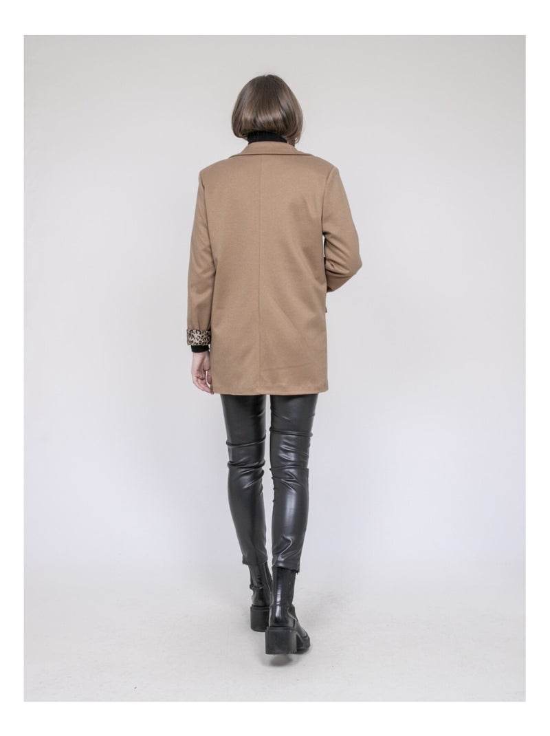 Blazer forro leopardo UVANIE Beige - Kiabi