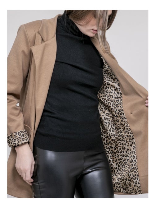 Blazer forro leopardo UVANIE - Kiabi Blazer forro leopardo UVANIE - Kiabi