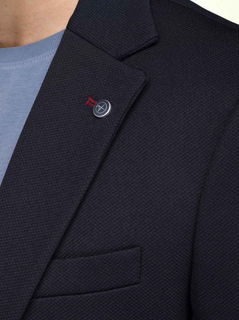 Blazer informal con cuello de sastre - Silverstone Azul - Kiabi