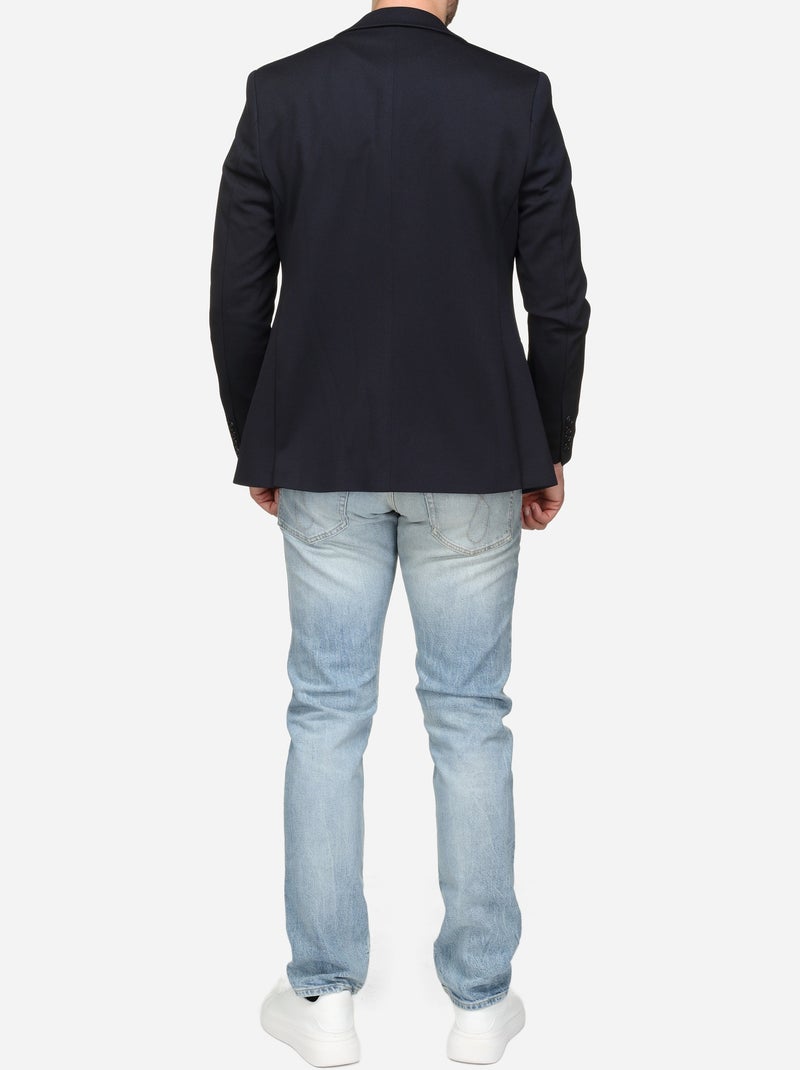 Blazer informal con cuello de sastre - Silverstone Azul - Kiabi