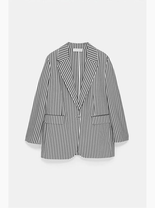 Blazer jacket de popelina a rayas dilvin - Kiabi Blazer jacket de popelina a rayas dilvin - Kiabi