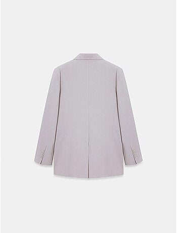 Blazer largo de crepé con cuello chal dilvin