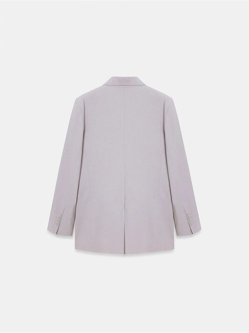 Blazer largo de crepé con cuello chal dilvin - Kiabi Blazer largo de crepé con cuello chal dilvin - Kiabi