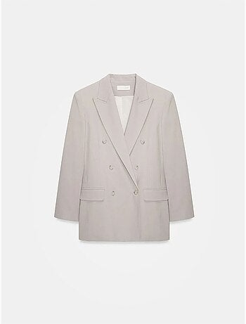 Blazer largo de crepé dilvin