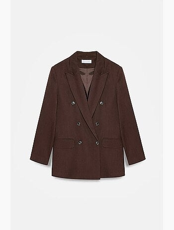 Blazer largo de tencel con cuello chal dilvin