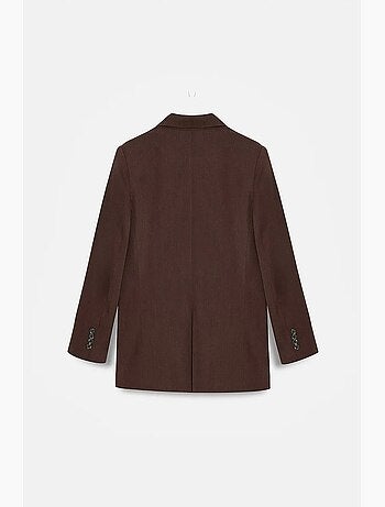 Blazer largo de tencel con cuello chal dilvin