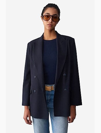 Blazer largo largo de crepé dilvin