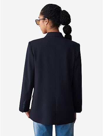 Blazer largo largo de crepé dilvin