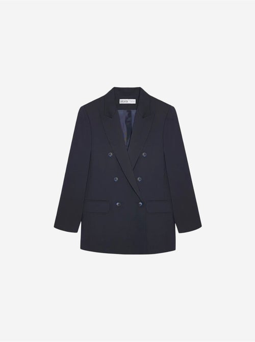 Blazer largo largo de crepé dilvin - Kiabi Blazer largo largo de crepé dilvin - Kiabi