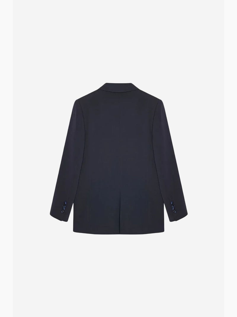 Blazer largo largo de crepé dilvin Azul marino - Kiabi