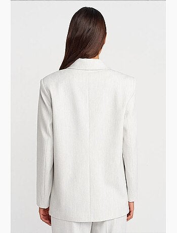 Blazer largo largo de crepé dilvin