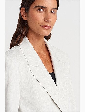 Blazer largo largo de crepé dilvin