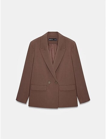 Blazer largo largo de crepé dilvin