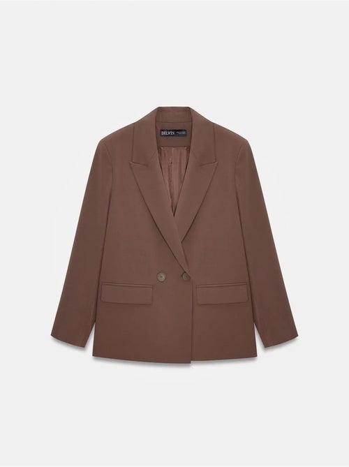 Blazer largo largo de crepé dilvin - Kiabi Blazer largo largo de crepé dilvin - Kiabi