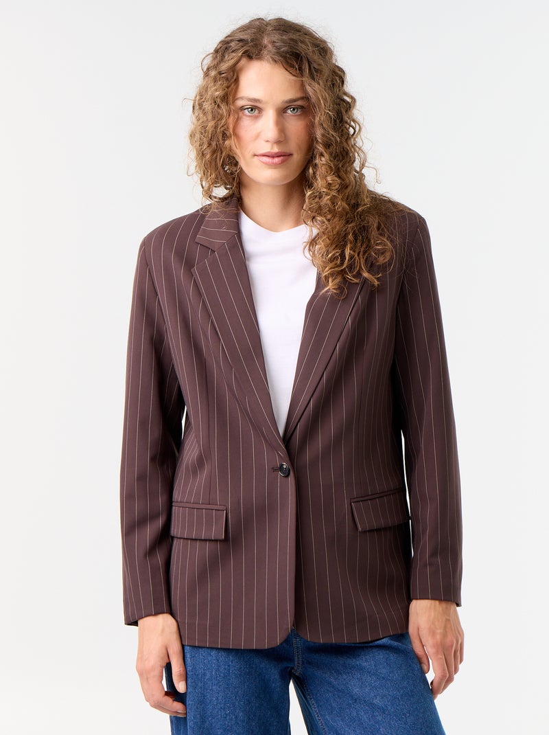 Blazer largo Marron - Kiabi