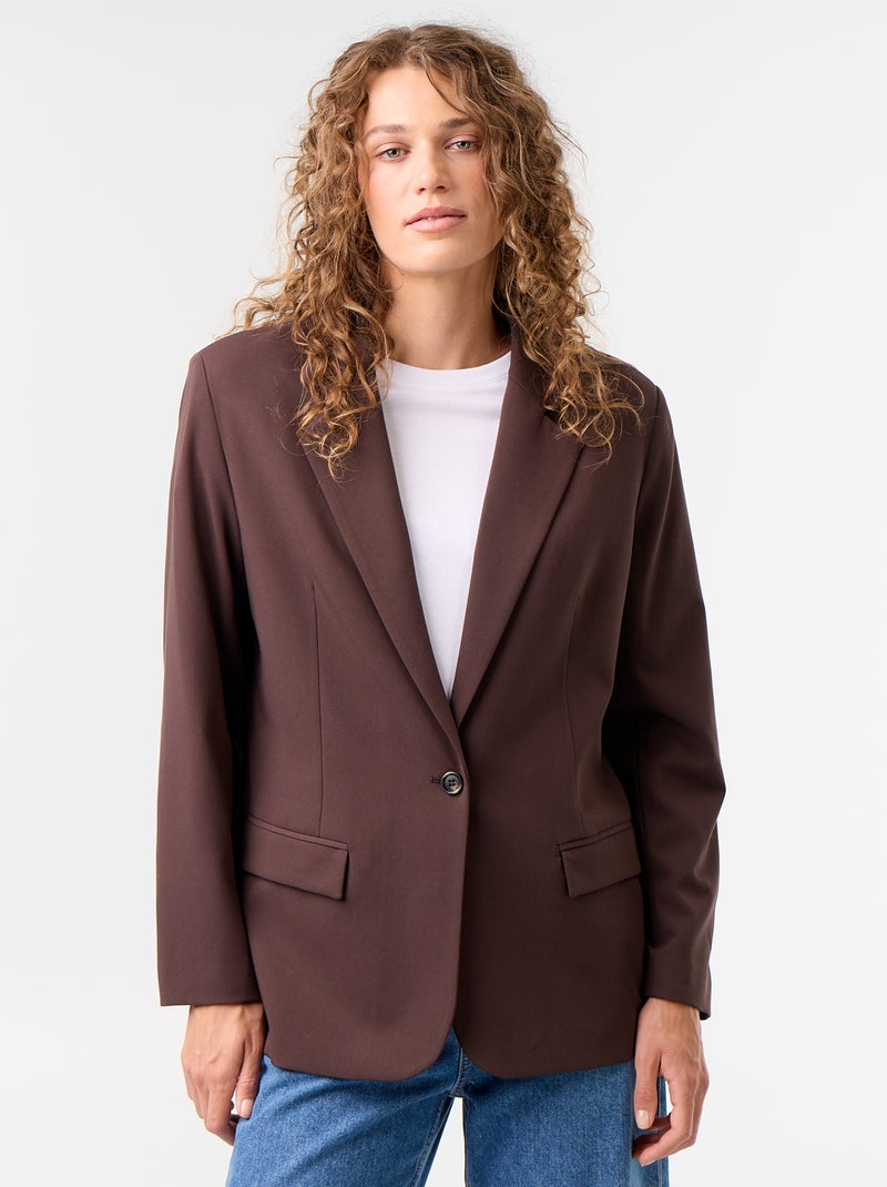 Blazer largo Marron - Kiabi