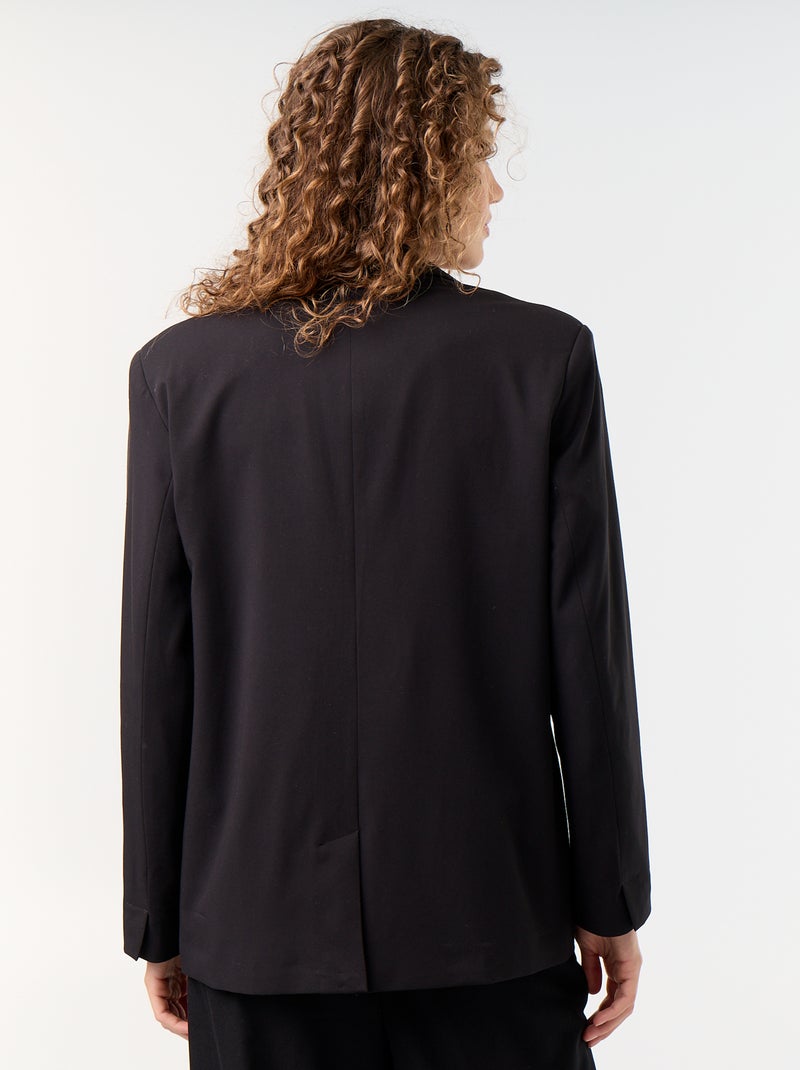 Blazer largo Negro - Kiabi