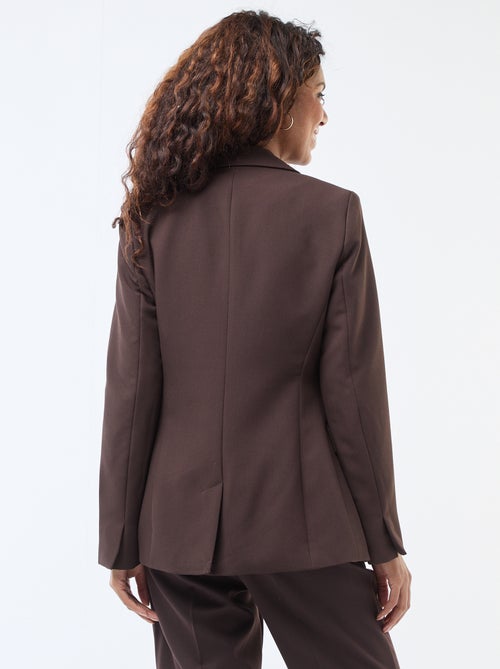 Blazer liso de corte entallado - Kiabi