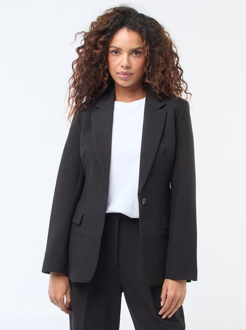 Blazer liso de corte entallado - Kiabi
