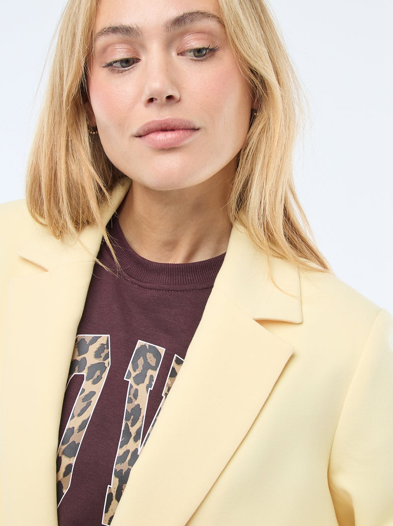 Blazer recto Amarillo - Kiabi