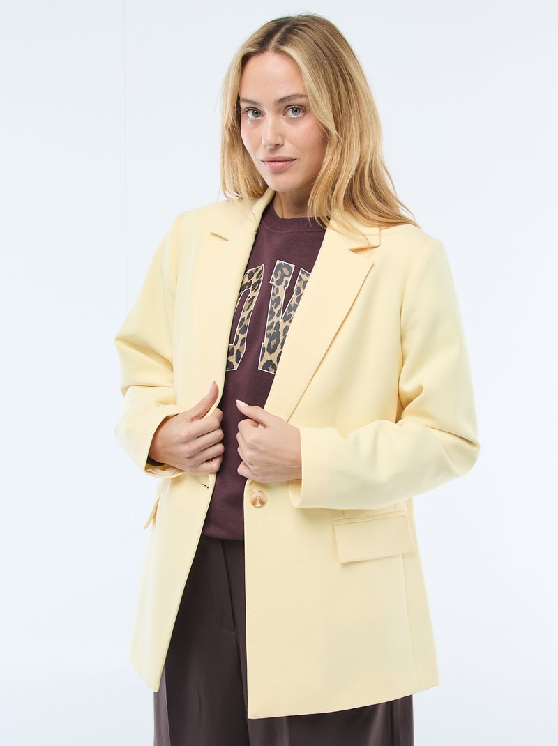 Blazer recto Amarillo - Kiabi