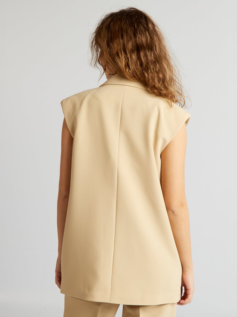 Blazer sin mangas BEIGE - Kiabi