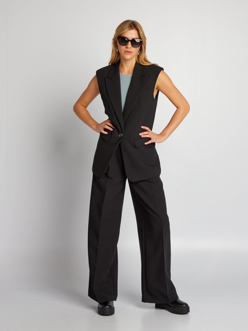 Blazer sin mangas negro - Kiabi