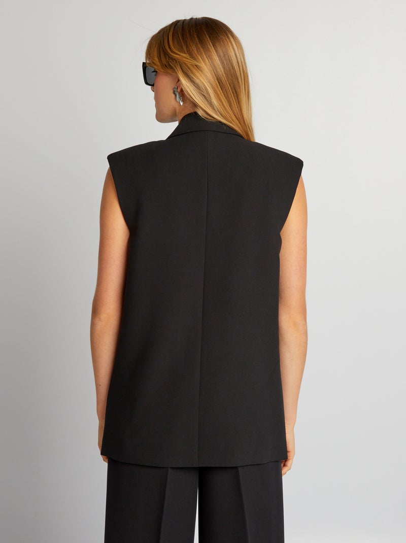 Blazer sin mangas negro - Kiabi