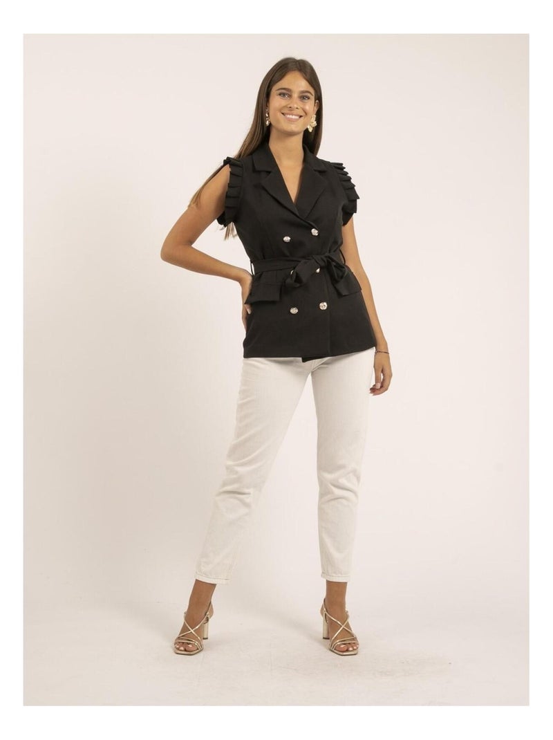 Blazer sin mangas UCHENA Negro - Kiabi