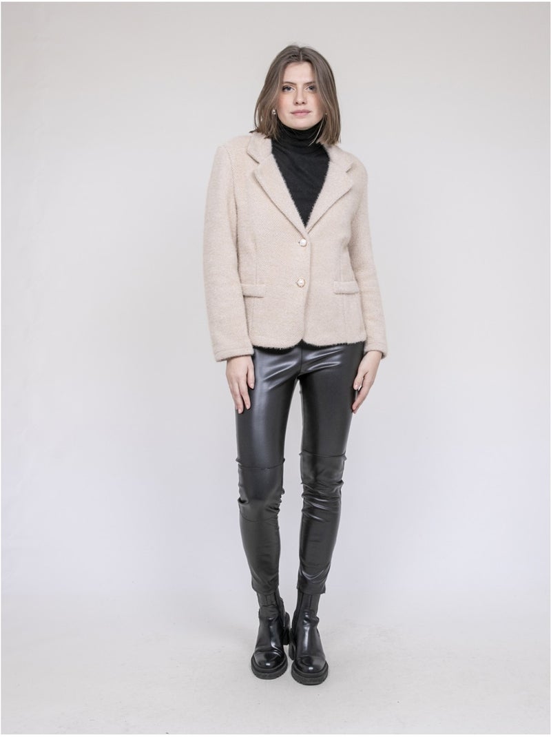 Blazer texturizado URTA Negro - Kiabi