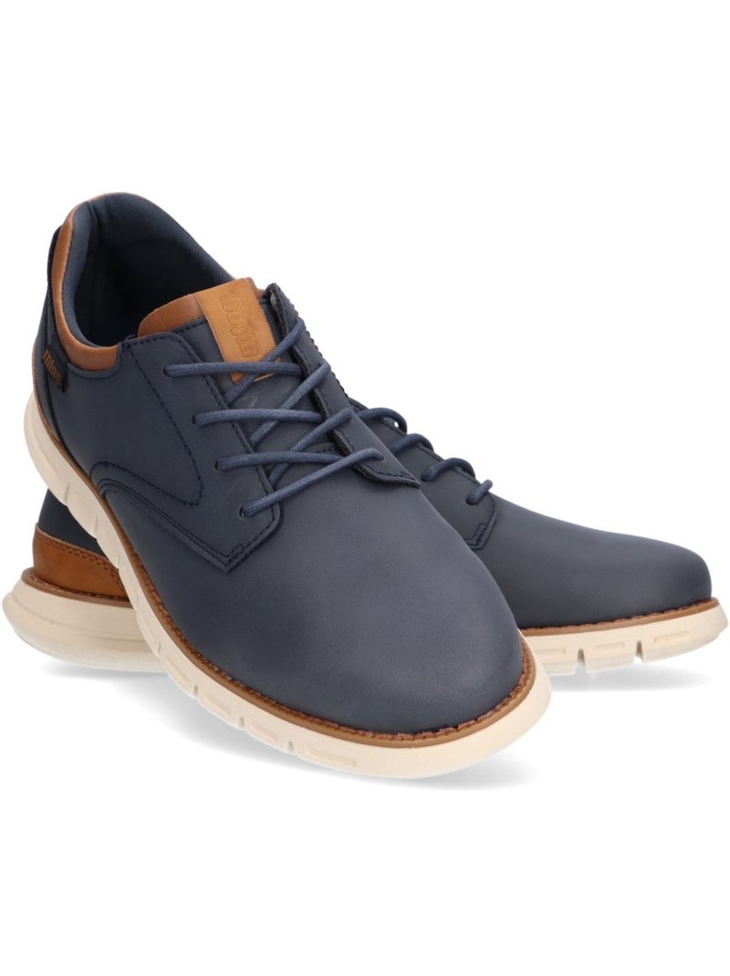 Bluchers Diario Hombre Suela Plana - Mustang Azul marino - Kiabi