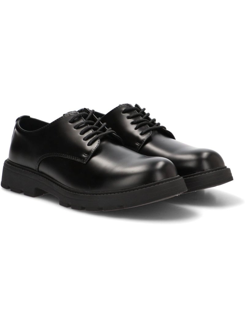 Bluchers Diario Hombre Suela Plana - Mustang Negro - Kiabi
