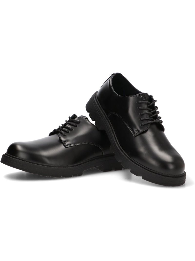 Bluchers Diario Hombre Suela Plana - Mustang Negro - Kiabi