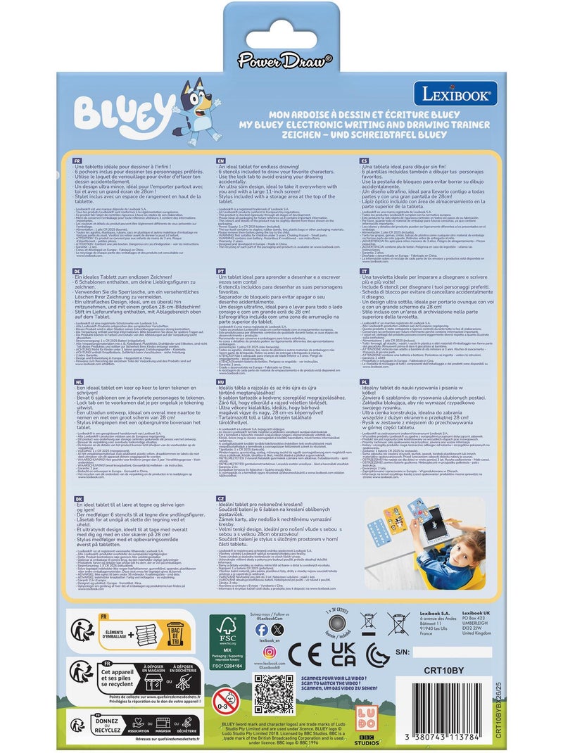 Bluey 11'' tableta de tinta electr?nica multicolor para aprender a dibuTarro con plantillas N/D - Kiabi