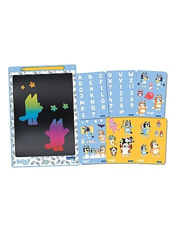 Bluey 11'' tableta de tinta electrónica multicolor para aprender a dibuTarro con plantillas