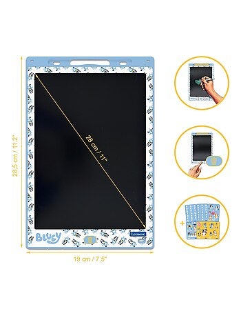 Bluey 11'' tableta de tinta electrónica multicolor para aprender a dibuTarro con plantillas