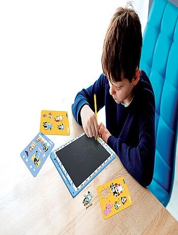 Bluey 11'' tableta de tinta electrónica multicolor para aprender a dibuTarro con plantillas