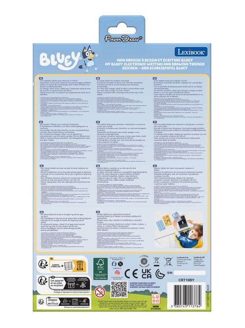 Bluey 11'' tableta de tinta electrónica multicolor para aprender a dibuTarro con plantillas - Kiabi