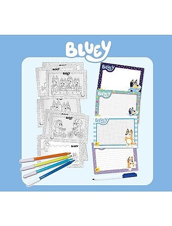 Bluey escuela de dibujo bluey con personajes para colorear