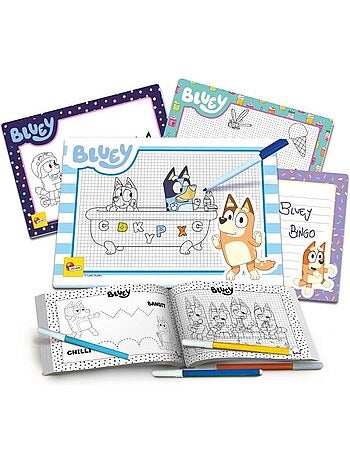 Bluey escuela de dibujo bluey con personajes para colorear