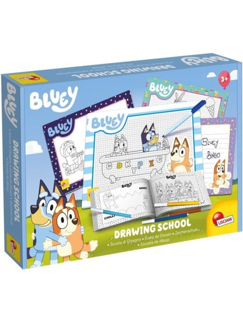 Bluey escuela de dibujo bluey con personajes para colorear - Kiabi