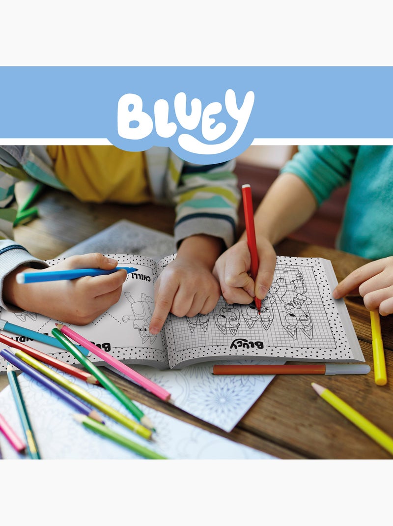 Bluey escuela de dibujo bluey con personajes para colorear N/D - Kiabi